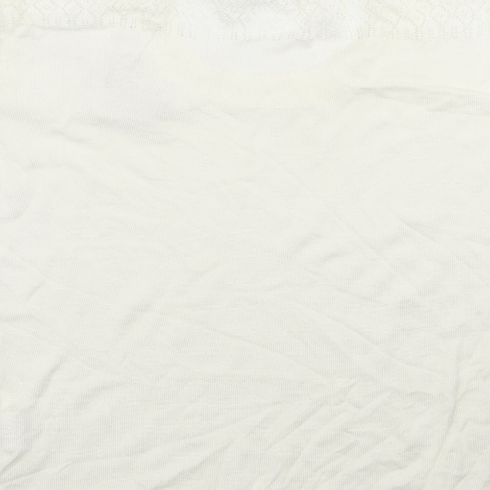 Womens UK Size 16 Afibel White Basic T-Shirt
