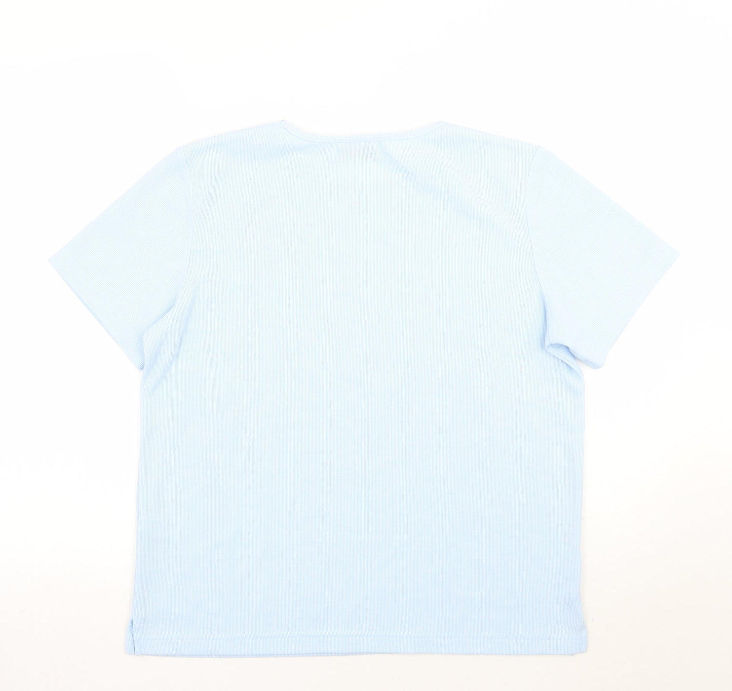 Bonmarché Womens Blue Floral  Basic T-Shirt Size S