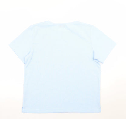 Bonmarché Womens Blue Floral  Basic T-Shirt Size S