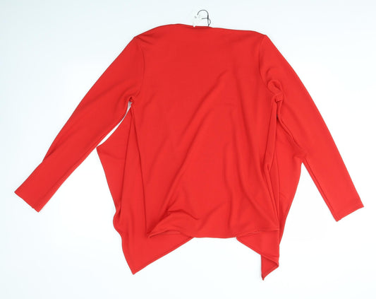 Womens UK Size 12 Matalan Red Cardigan Jumper