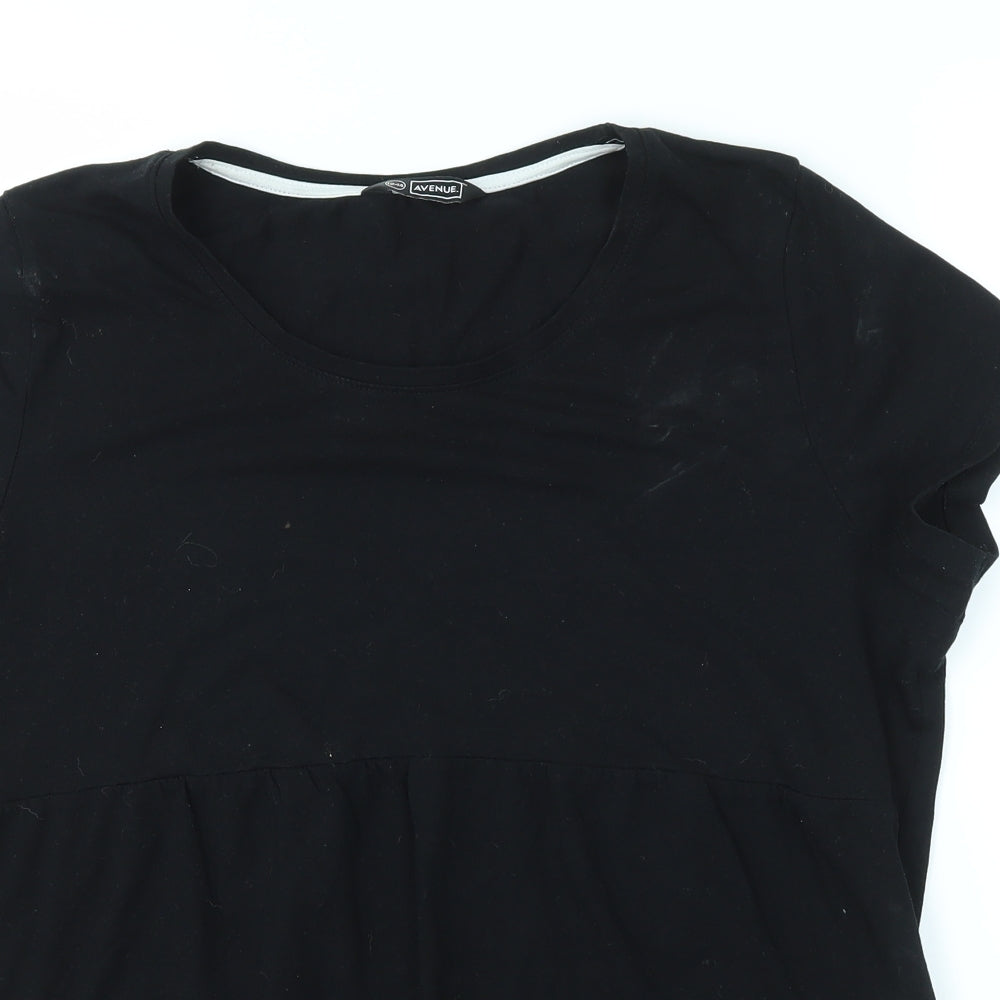 Avenue Womens Black   Basic T-Shirt Size 12