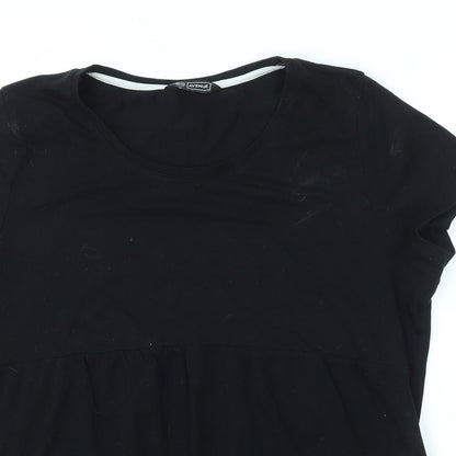Avenue Womens Black   Basic T-Shirt Size 12