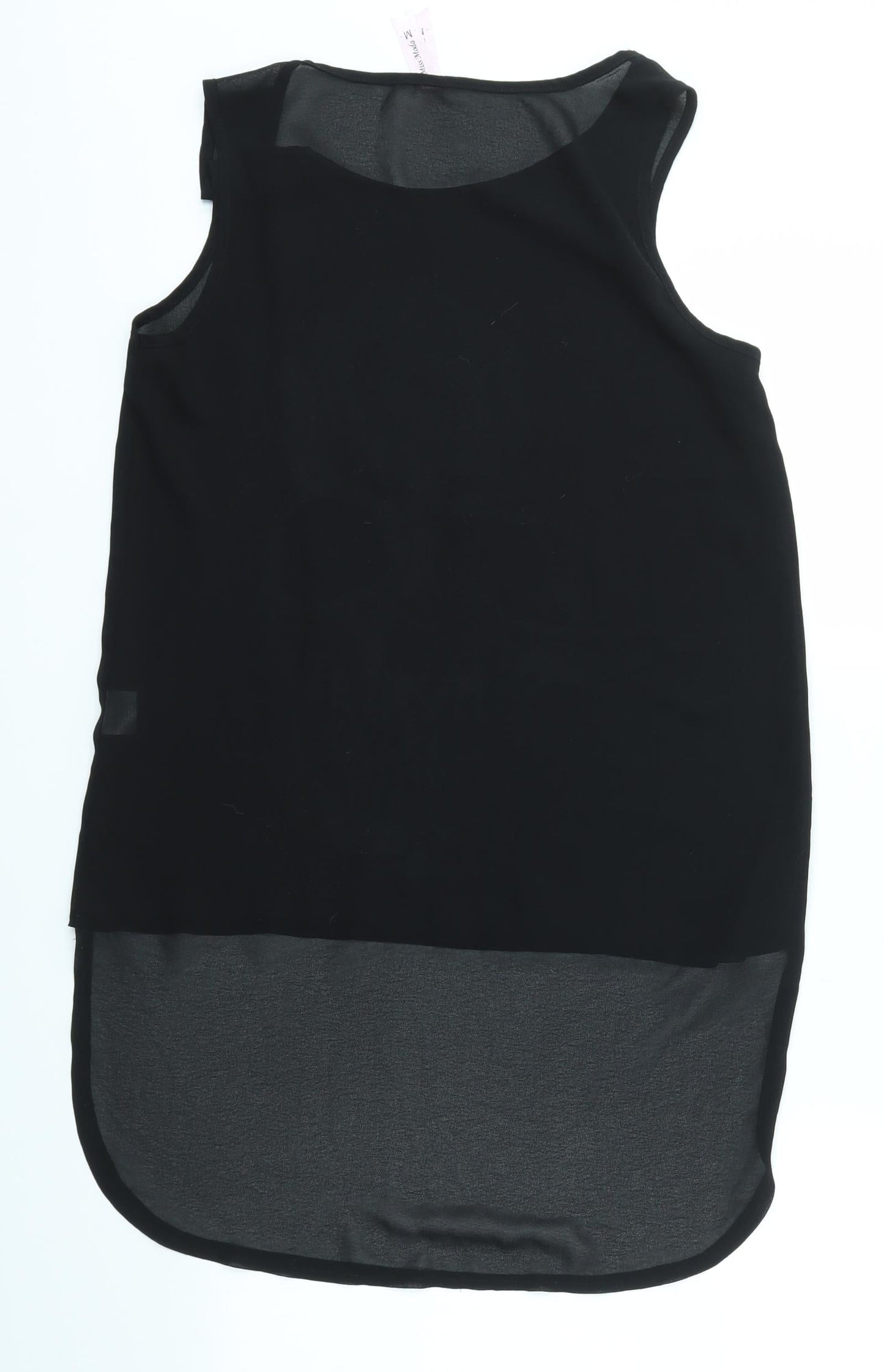 MISS MODA Womens Black   Basic Tank Size M  - SHEER