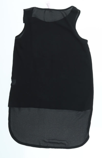 MISS MODA Womens Black   Basic Tank Size M  - SHEER