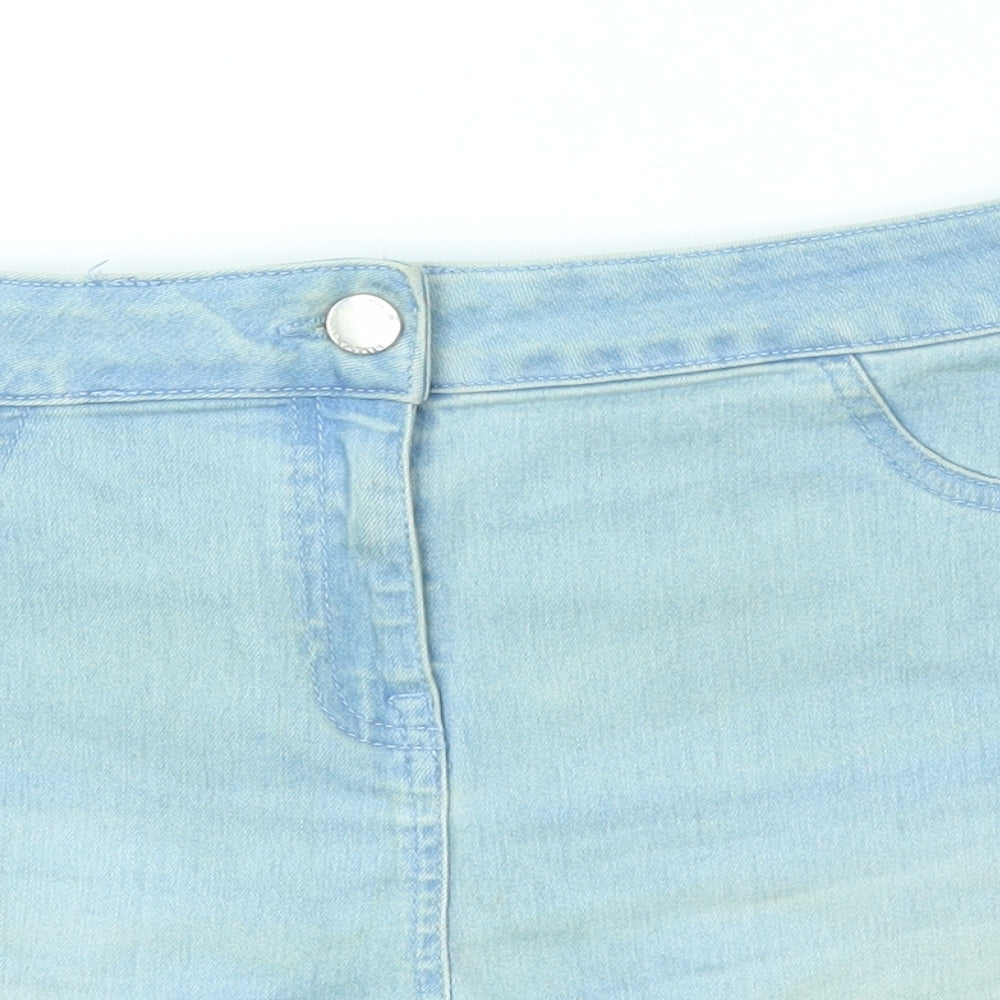 Matalan Womens Blue   Boyfriend Shorts Size 12