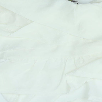 Boohoo Womens Ivory   Basic Blouse Size 8