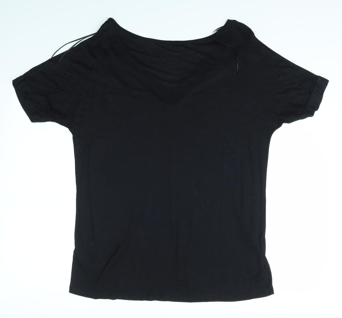 Womens UK Size 14 M&S Black Basic Polo