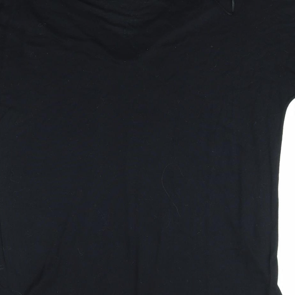 Womens UK Size 14 M&S Black Basic Polo