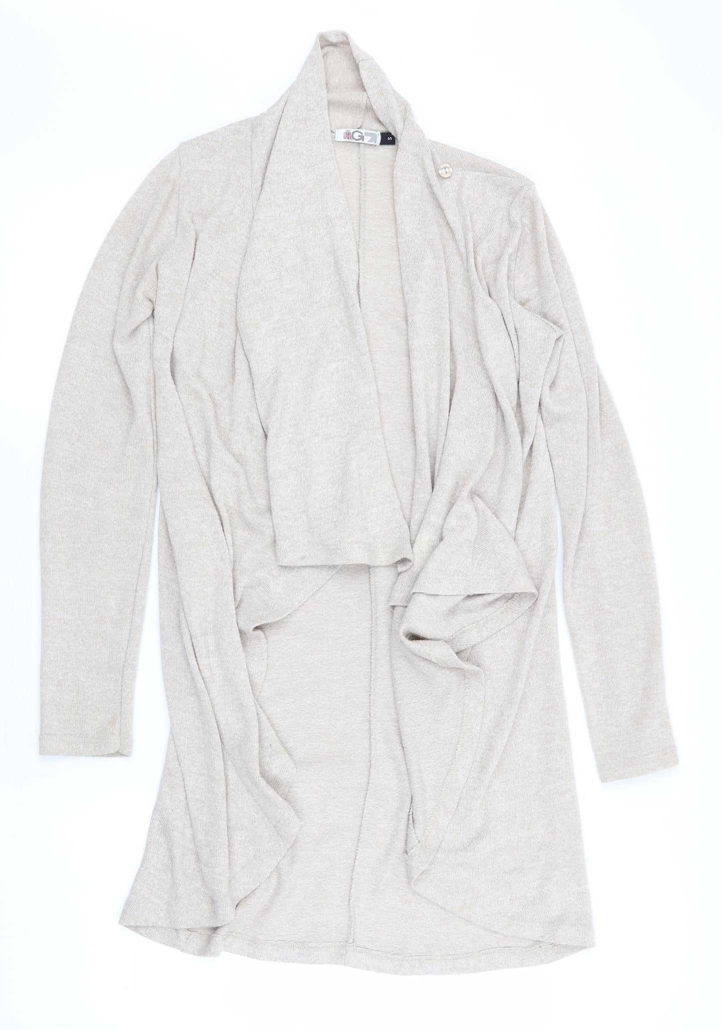WAT G Womens Beige   Cardigan Jumper Size S  - Waterfall Cardigan