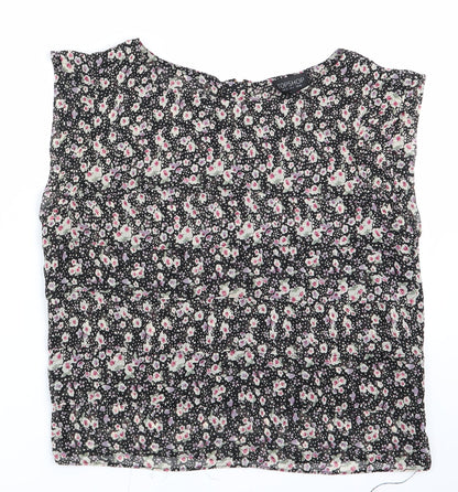 Womens UK Size 10 Topshop Black Basic Blouse