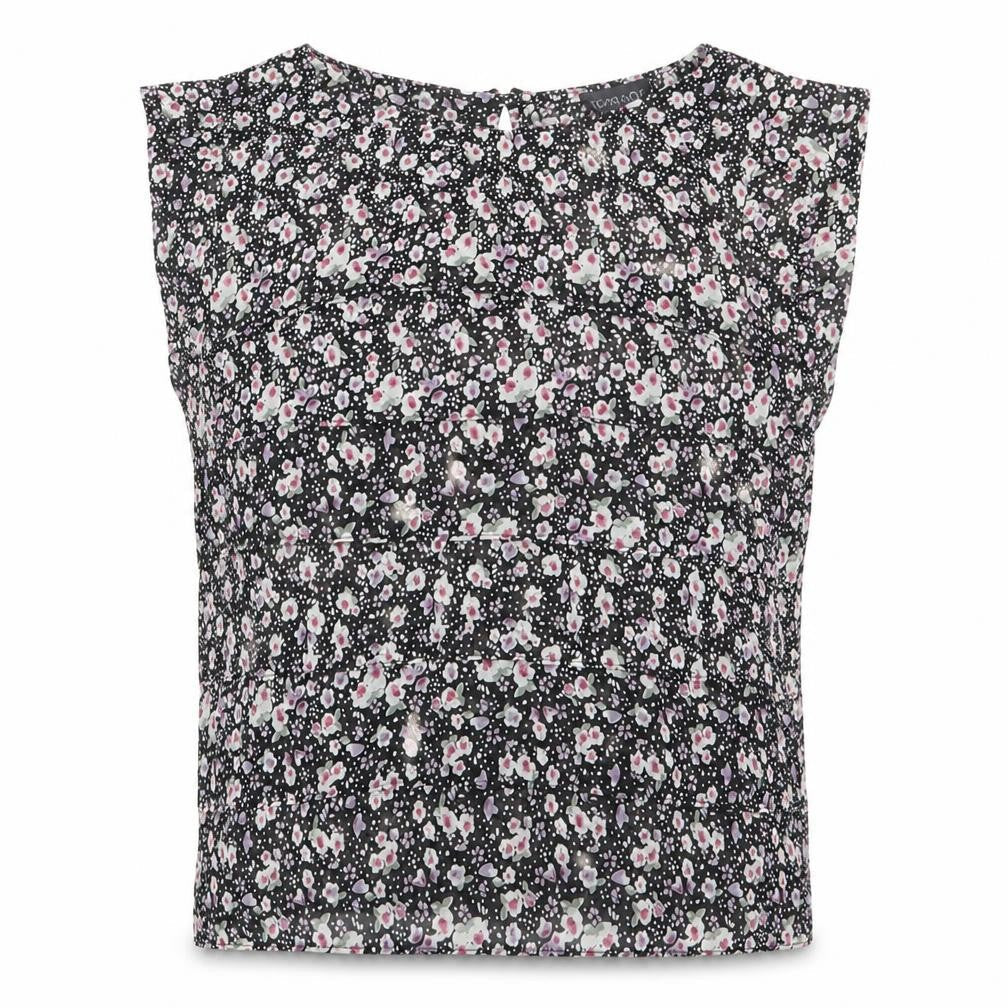 Womens UK Size 10 Topshop Black Basic Blouse