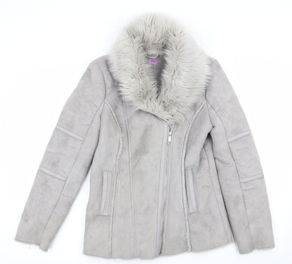 F&F Womens Grey   Overcoat Coat