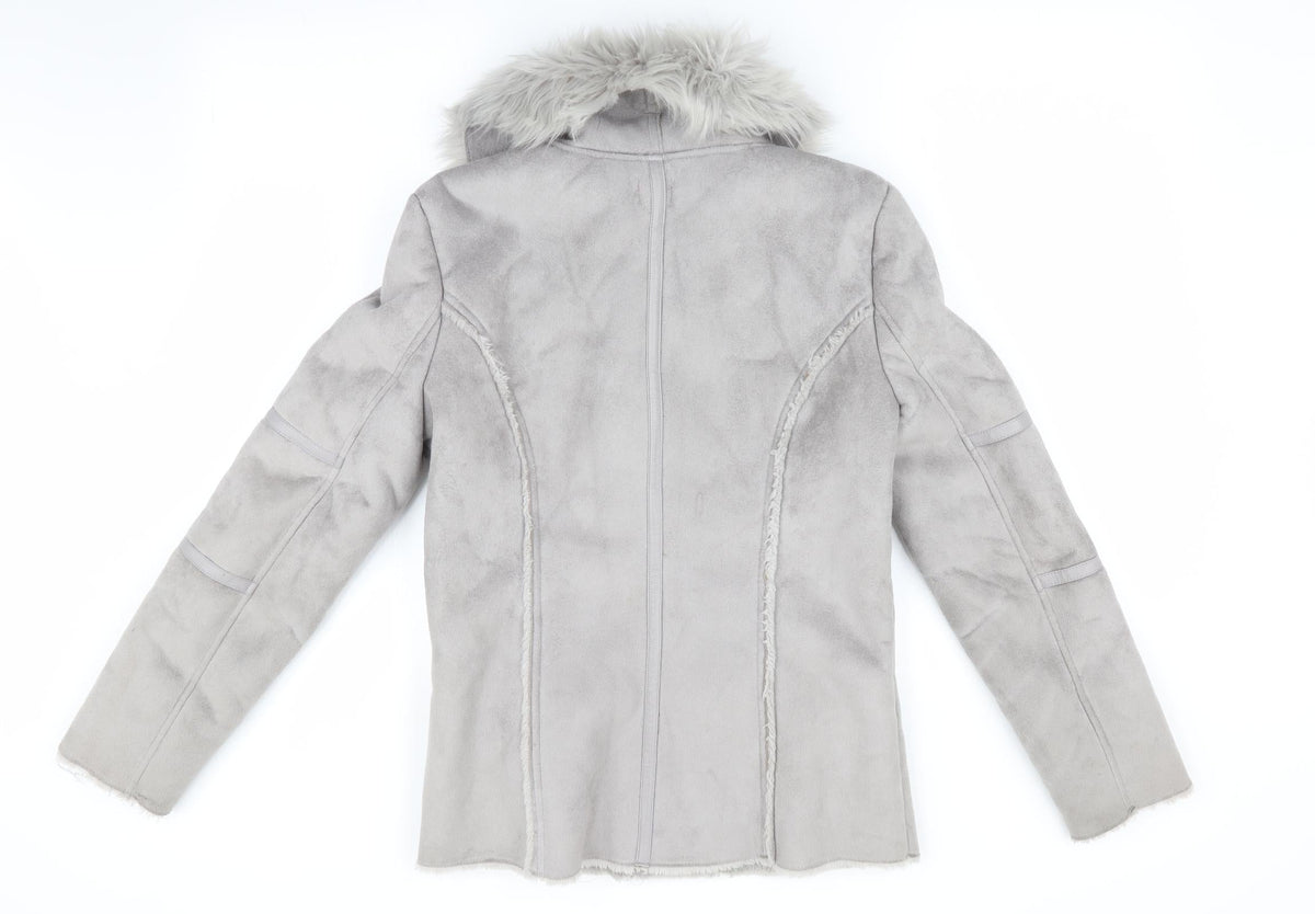 F&F Womens Grey   Overcoat Coat