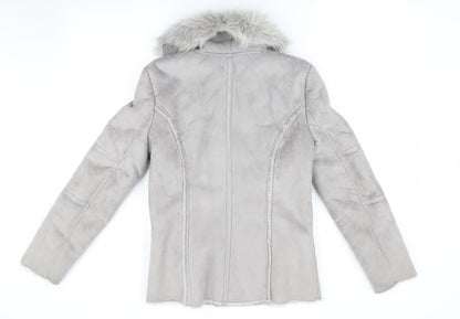 F&F Womens Grey   Overcoat Coat