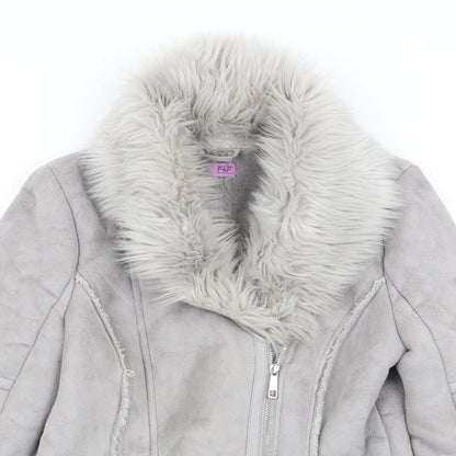 F&F Womens Grey   Overcoat Coat