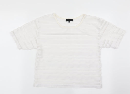 Womens UK Size 8 New Look White Basic T-Shirt
