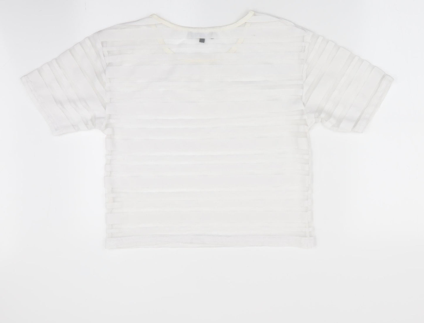 Womens UK Size 8 New Look White Basic T-Shirt
