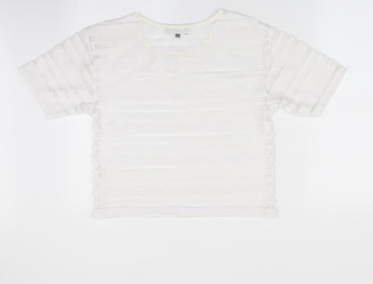 Womens UK Size 8 New Look White Basic T-Shirt