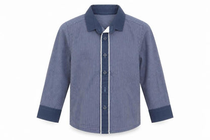 George Boys Blue Striped  Basic Button-Up Size 18-24 Months
