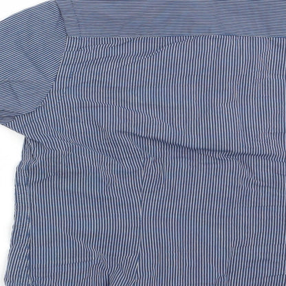 George Boys Blue Striped  Basic Button-Up Size 18-24 Months