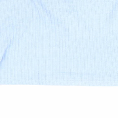 Missguided Womens Blue   Cropped T-Shirt Size 12