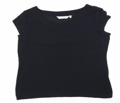Womens UK Size 18 Style by EWM Black Tunic T-Shirt