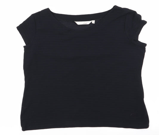 Womens UK Size 18 Style by EWM Black Tunic T-Shirt