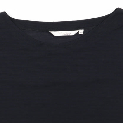 Womens UK Size 18 Style by EWM Black Tunic T-Shirt