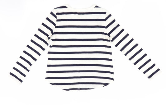 Gap Girls Blue Striped  Basic Casual Size L