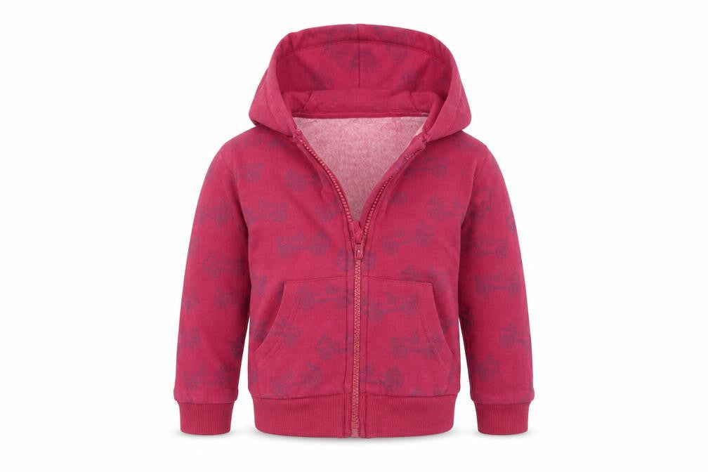 Front view of M&Co KIds boys’ brown geometric jacket, size 18-24, months - car print