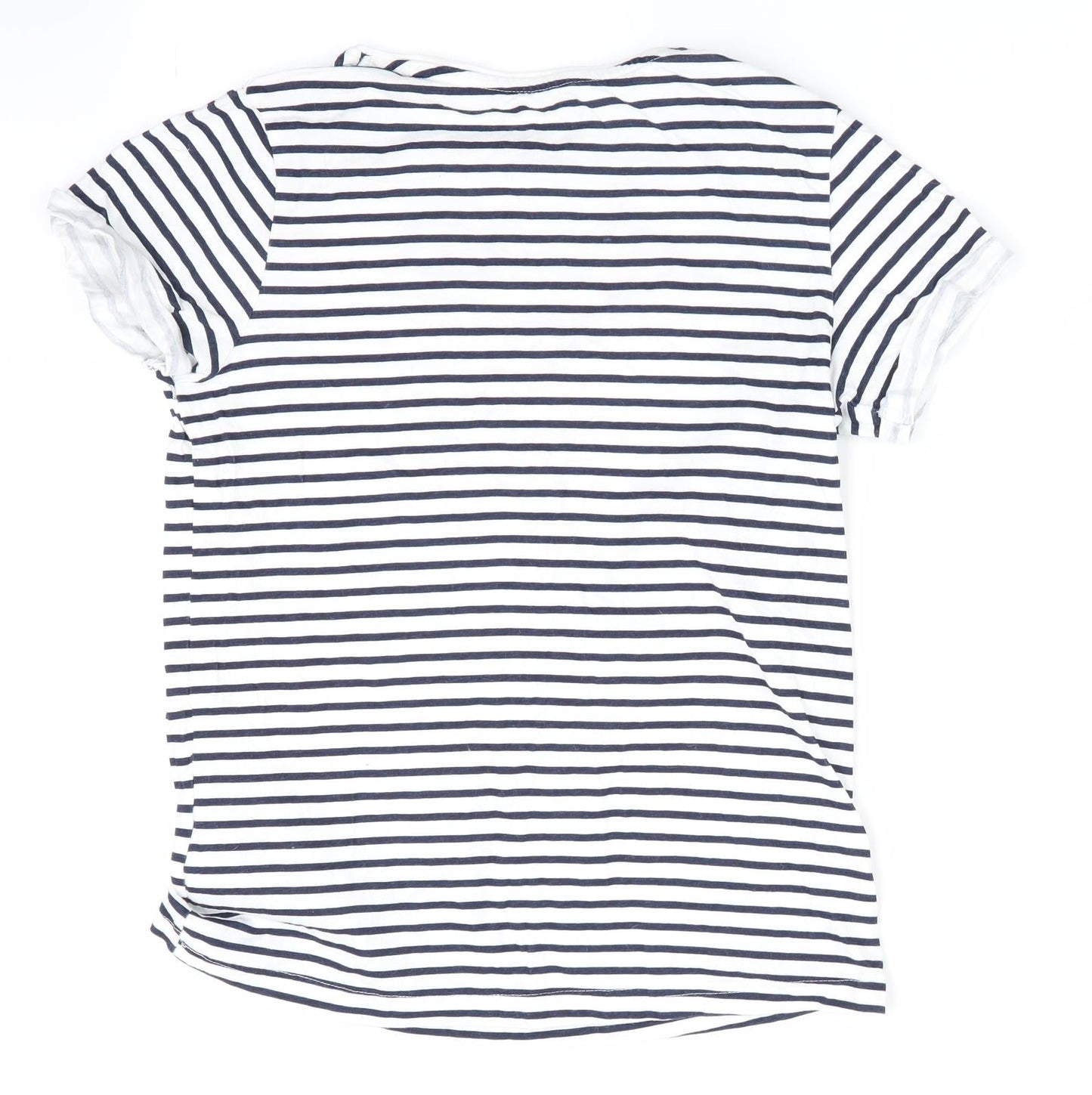 Primark Girls Blue Striped  Basic T-Shirt Size 10-11 Years  - Bonjour Paris