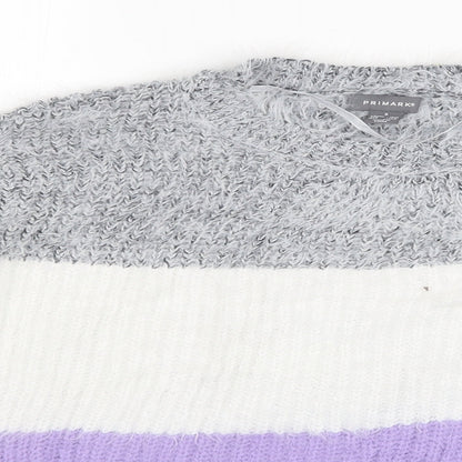 Primark Womens Multicoloured Striped  Pullover Jumper Size S