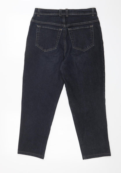 Womens UK Size 8 Gloria Vanderbilt Regular Fit Straight Blue Jeans