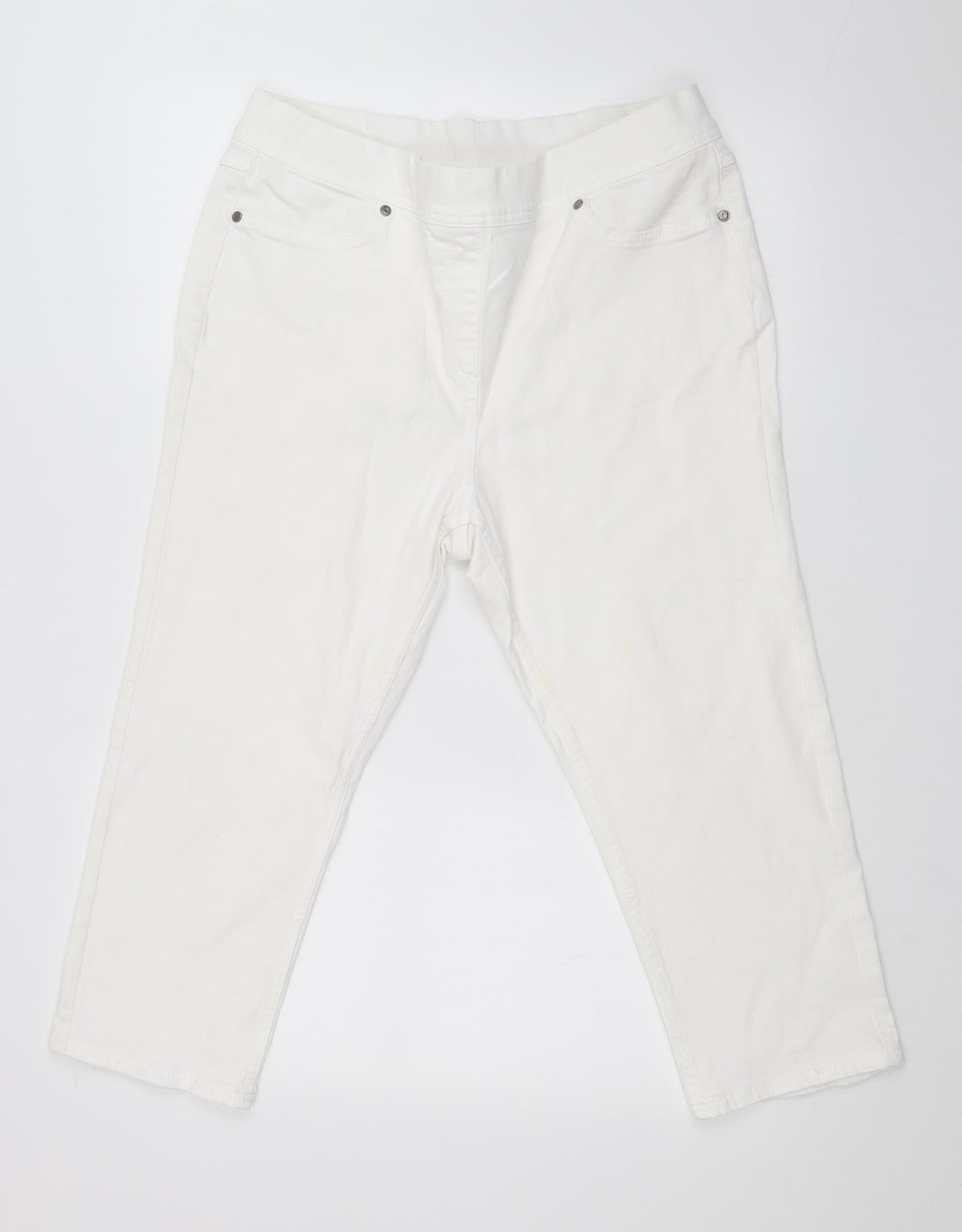 Womens UK Size 30 in Preworn Regular Fit Straight White Jeans