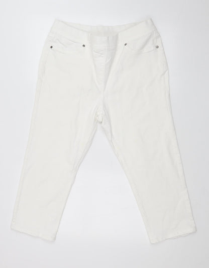 Womens UK Size 30 in Preworn Regular Fit Straight White Jeans