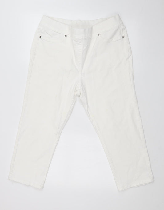 Womens UK Size 30 in Preworn Regular Fit Straight White Jeans