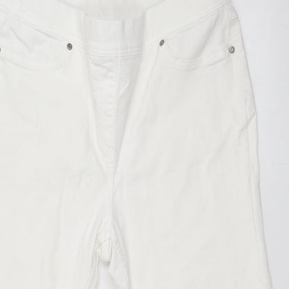 Womens UK Size 30 in Preworn Regular Fit Straight White Jeans