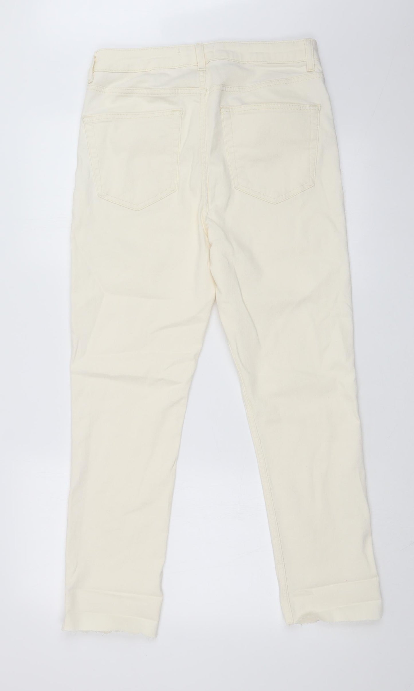 DENIM CO Womens White   Straight Jeans Size 14 L26 in