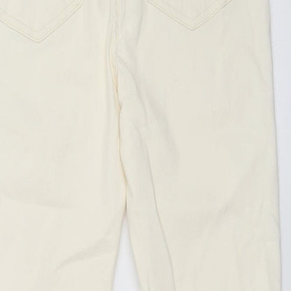 DENIM CO Womens White   Straight Jeans Size 14 L26 in