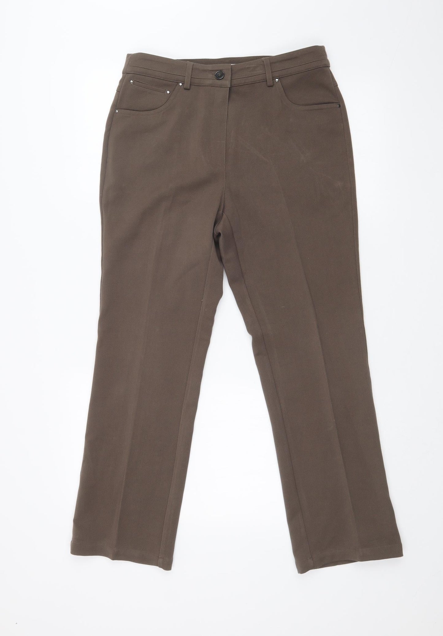 Womens UK Size 10 M&S Regular Fit  Beige Trousers