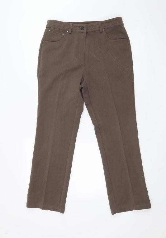 Womens UK Size 10 M&S Regular Fit  Beige Trousers
