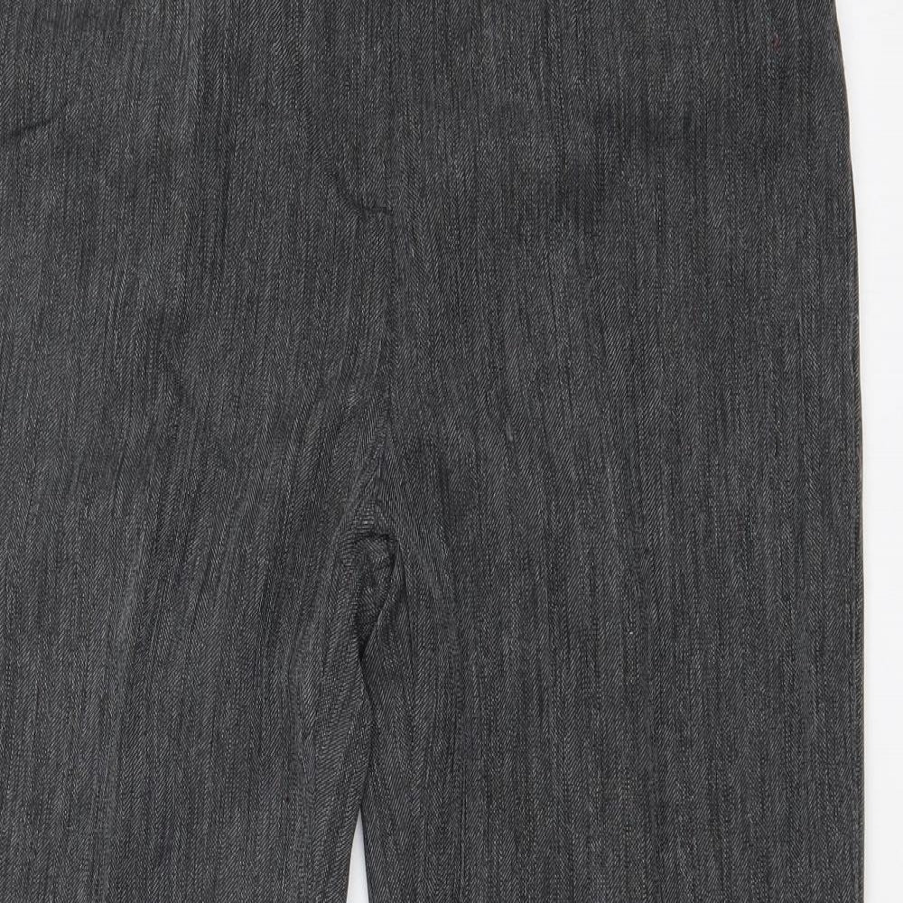 Womens UK Size 12 EWM Regular Fit Dress Pants Grey Trousers