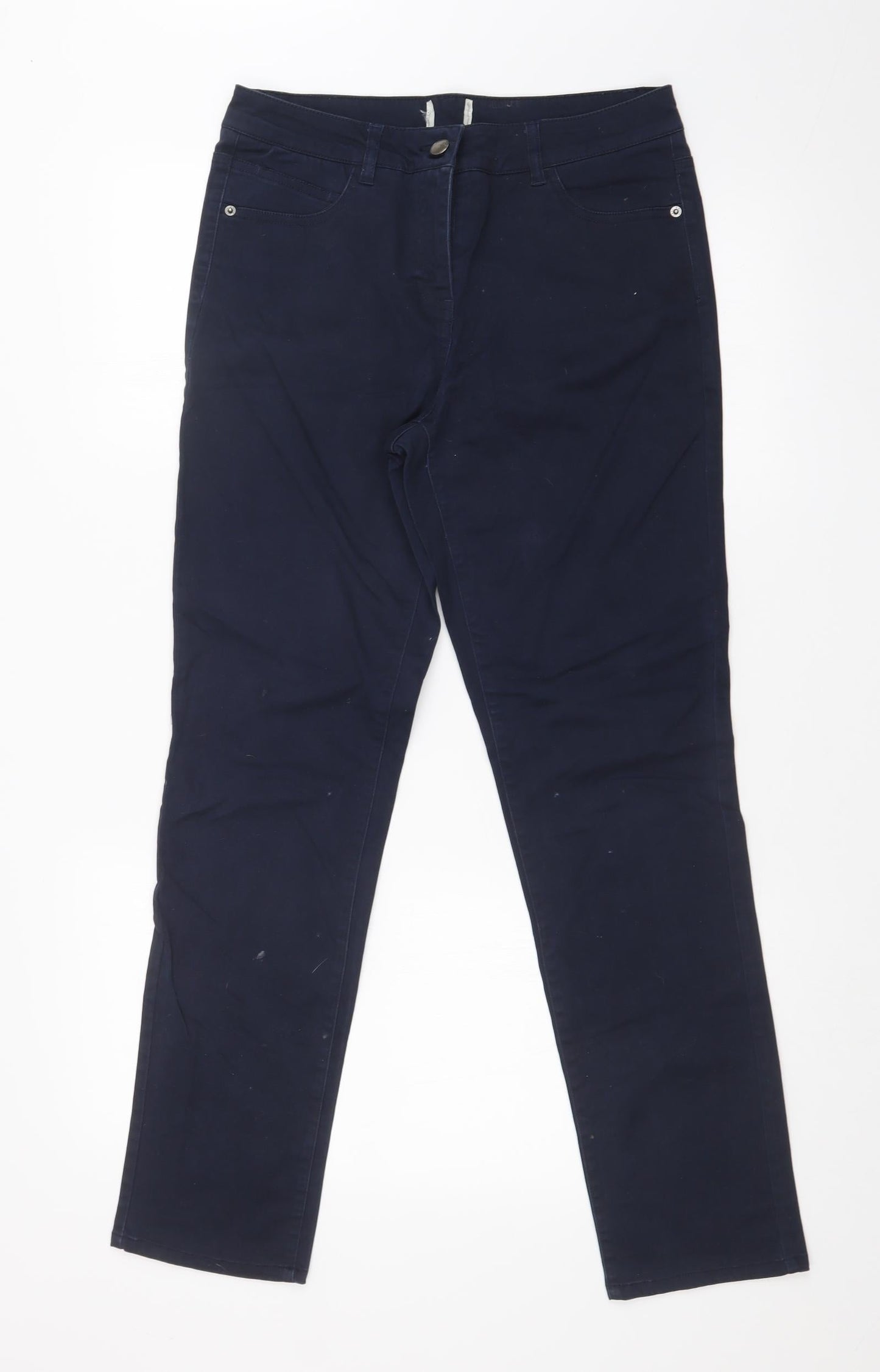 Womens UK Size 8 Preworn Regular Fit Straight Blue Jeans