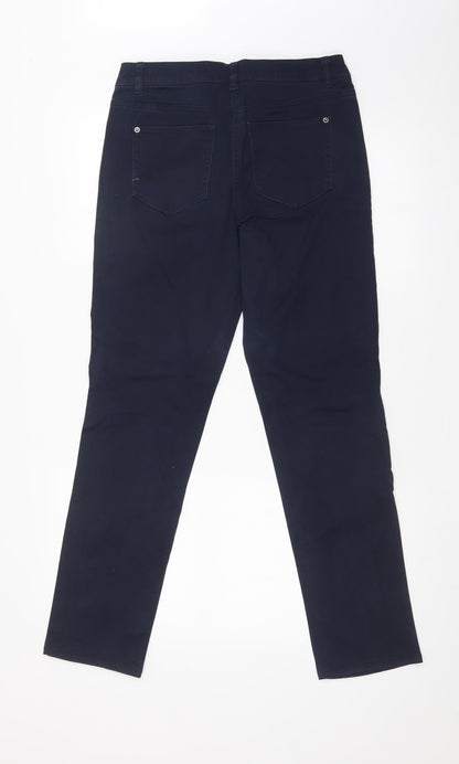 Womens UK Size 8 Preworn Regular Fit Straight Blue Jeans