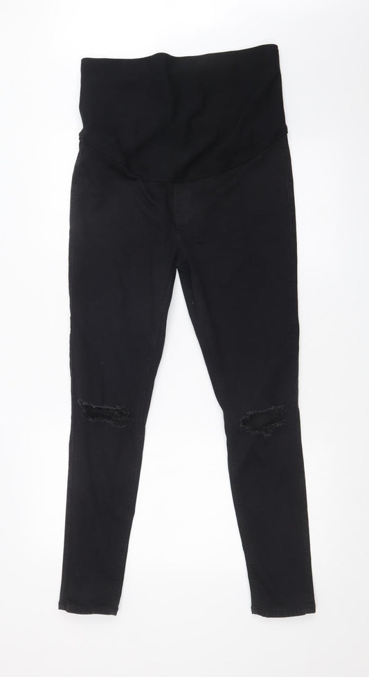 Topshop Womens Black  Denim Skinny Jeans Size 32 in L32 in