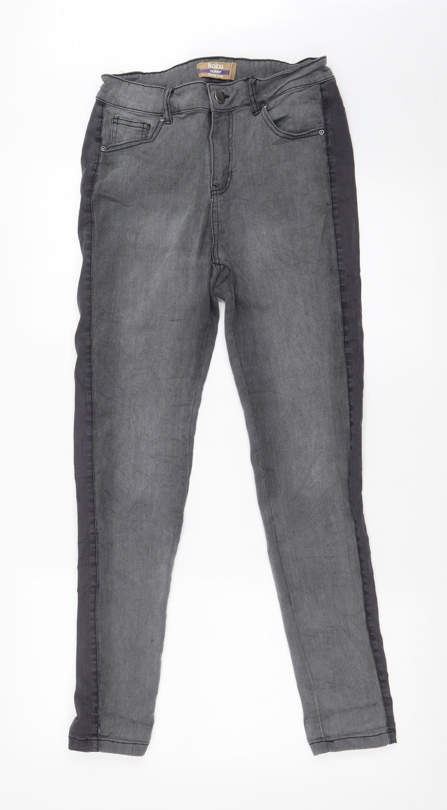 Womens UK Size 8 Janina Regular Fit Skinny Grey Jeans