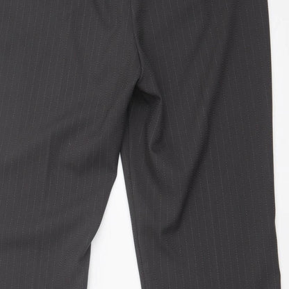 F&F Womens Grey Striped  Trousers  Size 14 L28 in