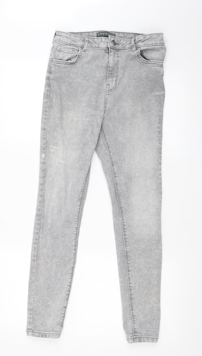 DENIM CO Womens Grey   Skinny Jeans Size 12 L26 in