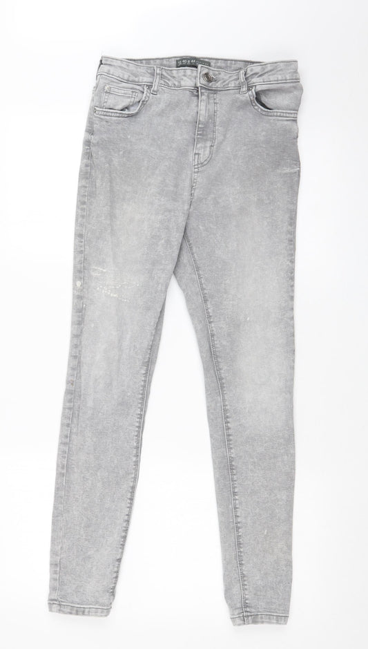 DENIM CO Womens Grey   Skinny Jeans Size 12 L26 in