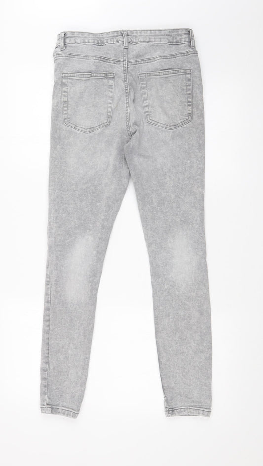 DENIM CO Womens Grey   Skinny Jeans Size 12 L26 in